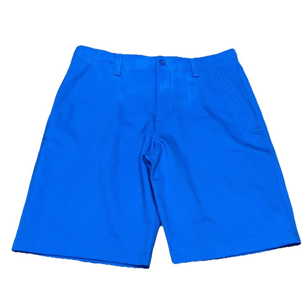 New Under Armour Match Play‎ Golf Shorts Blue Performance Boys Youth L (1361773)